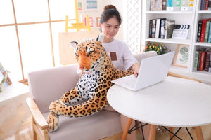 Planet Gates 30-120cm Giant Black Leopard Panther Plush Toys Soft Stuffed Animal Pillow Animal Doll Yellow White Tiger Toys For Children