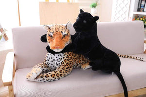 Planet Gates 30-120cm Giant Black Leopard Panther Plush Toys Soft Stuffed Animal Pillow Animal Doll Yellow White Tiger Toys For Children