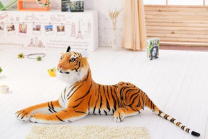 Planet Gates 30-120cm Giant Black Leopard Panther Plush Toys Soft Stuffed Animal Pillow Animal Doll Yellow White Tiger Toys For Children