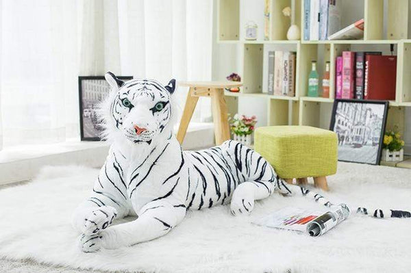 Planet Gates 30-120cm Giant Black Leopard Panther Plush Toys Soft Stuffed Animal Pillow Animal Doll Yellow White Tiger Toys For Children