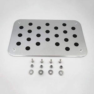 Planet Gates 30*20cm Car Inner Floor Carpet Mat Patch Foot Pedal Aluminum Car Floor Mat Pad Carpet Heel Plate Accessory