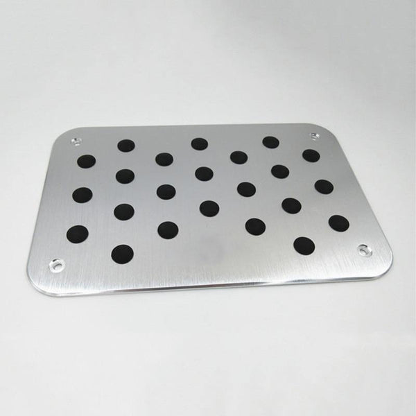Planet Gates 30*20cm Car Inner Floor Carpet Mat Patch Foot Pedal Aluminum Car Floor Mat Pad Carpet Heel Plate Accessory