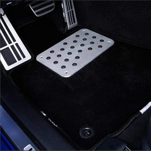 Planet Gates 30*20cm Car Inner Floor Carpet Mat Patch Foot Pedal Aluminum Car Floor Mat Pad Carpet Heel Plate Accessory