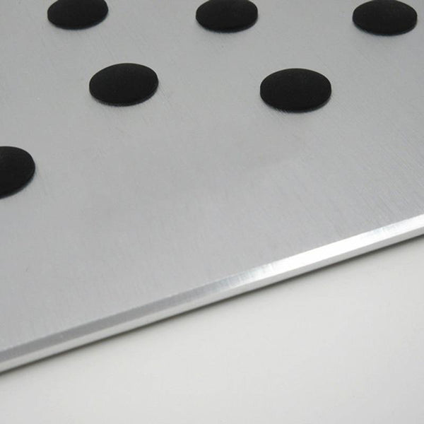 Planet Gates 30*20cm Car Inner Floor Carpet Mat Patch Foot Pedal Aluminum Car Floor Mat Pad Carpet Heel Plate Accessory