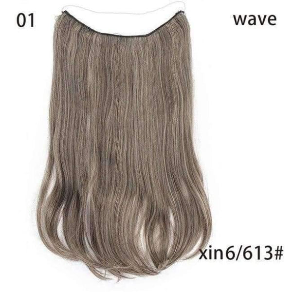 Planet Gates #30 / 22inches Fish Line Hairpieces 22'' Invisible Wire No Clips in Hair Extensions Secret Silky Straight Synthetic Hairs 100g/pic