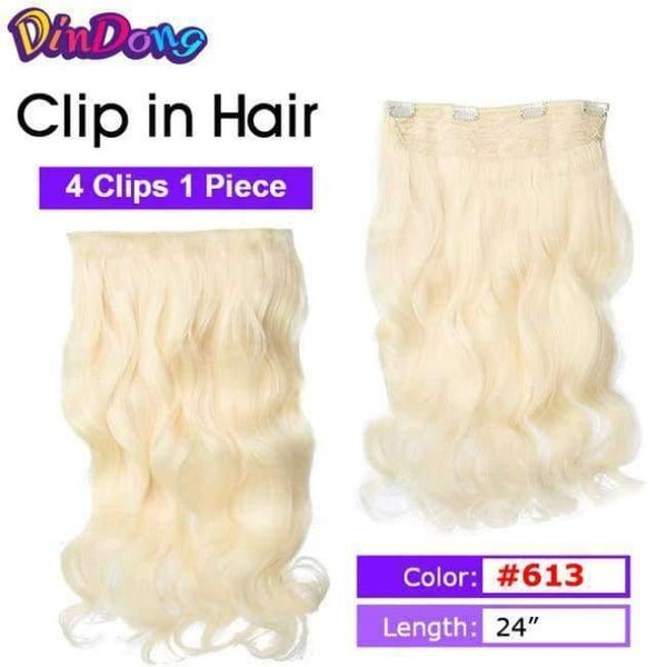 Planet Gates #30 / 24inches Synthetic Fish Line Hair Wavy Clip in Hair Extensions 3/4 Half Wig 3 Styles Available Premium Heat Resistant Hair