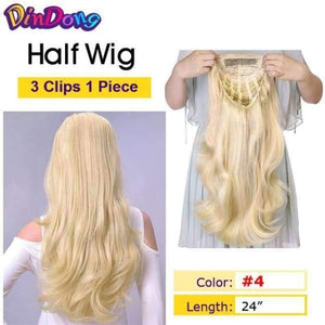 Planet Gates 30# / 24inches Synthetic Fish Line Hair Wavy Clip in Hair Extensions 3/4 Half Wig 3 Styles Available Premium Heat Resistant Hair