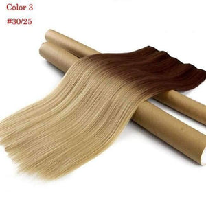 Planet Gates 30#/25# / 24inches Synthetic Straight Hair Clip in Hair Extension One Piece Ombre Color 24" 60cm 5Clips Hairpiece Gradient Hair Wigs