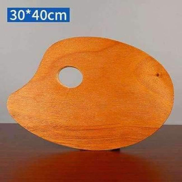 Planet Gates 30  40cm 1 Piece Wooden Walnut Color Oval Oil Painting Palette Professional Oil Acrylic Paint Drawing Palette Paleta Art Supplies
