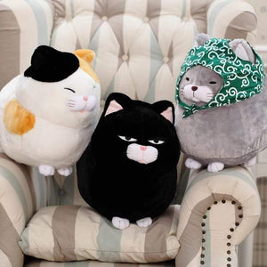 30/40cm Cute Cat Plush Toy Black Gray White Cat Stuffed Toys Lovely Animals Cat Doll Birthday Gift for Children Girl Room Decor