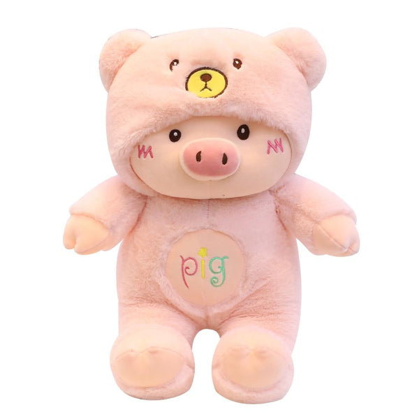 Planet Gates 30-60cm Lovely Pig Plush Toy Creative Cosplay Cat&Bear&Dog Doll Soft Stuffed Animals Toy for Children Baby Kawaii  Birhtday Gift