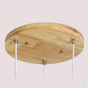 Planet Gates 30 CM Round 3 heads Vintage wood lamp Base Round Rectangular 30cm 50cm 3 heads DIY chandelier wooden Ceiling base hanging lamp Lighting Accessories