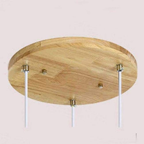 Planet Gates 30 CM Round 3 heads Vintage wood lamp Base Round Rectangular 30cm 50cm 3 heads DIY chandelier wooden Ceiling base hanging lamp Lighting Accessories