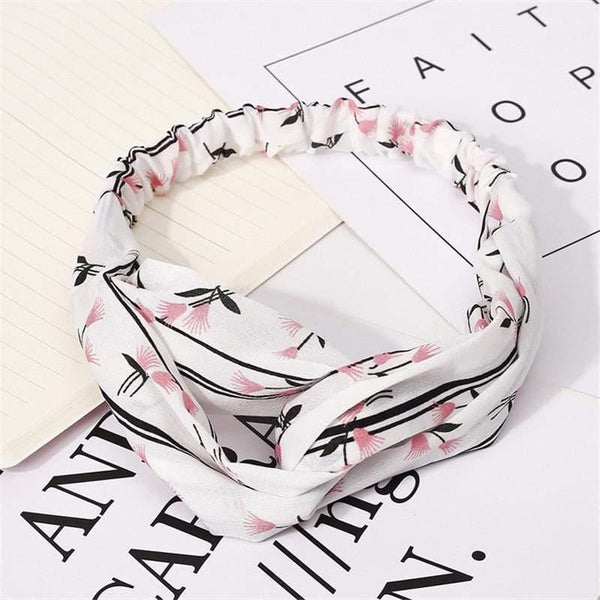 Fashion Floral Print Knot Women Headband Vintage Hairband Girls Headwear Leopard Headband  Hair Accessories