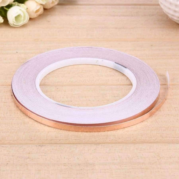 Planet Gates 30 Meters 15/20/30/40/50mm Single Conductive Adhesive Copper Foil Tape EMI Shielding Heat Resist for Electric Guitar