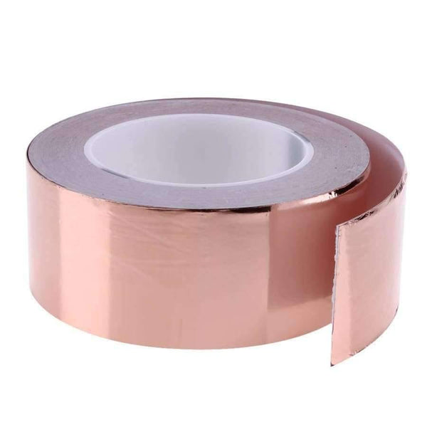 Planet Gates 30 Meters 15/20/30/40/50mm Single Conductive Adhesive Copper Foil Tape EMI Shielding Heat Resist for Electric Guitar