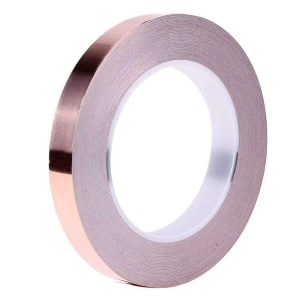 Planet Gates 30 Meters Single Side Conductive Copper Foil Tape Strip Adhesive EMI Shielding Heat Resist Tape 5mm 6mm 8mm 10mm