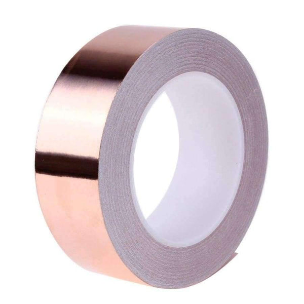 Planet Gates 30 Meters Single Side Conductive Copper Foil Tape Strip Adhesive EMI Shielding Heat Resist Tape 5mm 6mm 8mm 10mm
