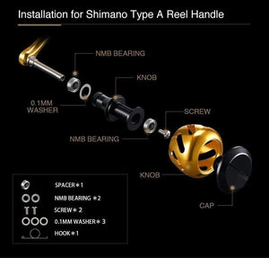 Planet Gates 30 mm Reel Handle Knob for SHIMANO STRADIC CI4 SW STRADIC FK SAHARA SEDONA STELLA NASCI DAIWA FUEGO TATULA STEEZ CALDIA EXIST