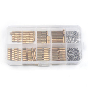 300 PCS M2/M3/M4 Hex Brass Copper Pillar Stand Off Hex Column Spacer Screw Nut Fastener Tool Set For Machine Automobile Kit