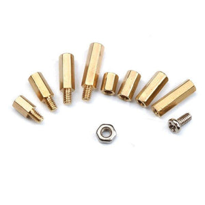 300 PCS M2/M3/M4 Hex Brass Copper Pillar Stand Off Hex Column Spacer Screw Nut Fastener Tool Set For Machine Automobile Kit