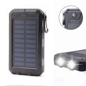 Planet Gates 30000mAh Dual USB Power Bank Waterproof Durable Portable Solar Charger Power Bank With Compass 2 LED light for iphone5 6 7 8 X