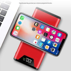 Planet Gates 30000mah for iphone X 8 QI Wireless Charger Power Bank Dual USB with Digital Display External Battery Powerbank for Samsung