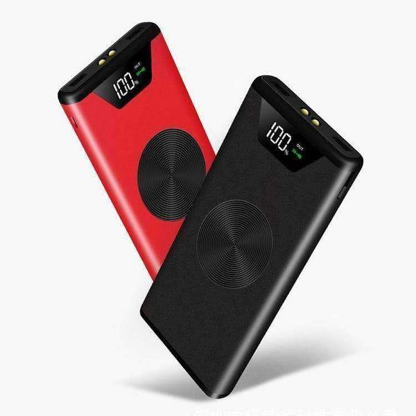 Planet Gates 30000mah for iphone X 8 QI Wireless Charger Power Bank Dual USB with Digital Display External Battery Powerbank for Samsung