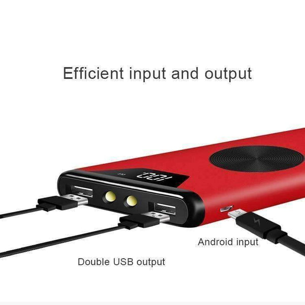 Planet Gates 30000mah for iphone X 8 QI Wireless Charger Power Bank Dual USB with Digital Display External Battery Powerbank for Samsung