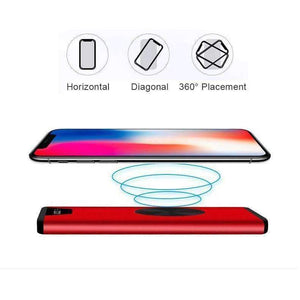 Planet Gates 30000mah for iphone X 8 QI Wireless Charger Power Bank Dual USB with Digital Display External Battery Powerbank for Samsung