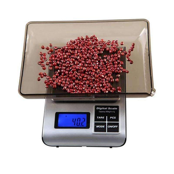 Planet Gates 3000g/ 0.1g Digital High Precision Electronic Scales LCD Display Balance Portable Weight Stainless Steel Jewelry Kitchen Scale