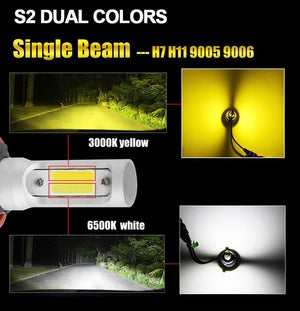 Planet Gates 3000K and 6500K / China / 9007/HB5 Hi/Lo H4 Led Light Headlight Lamp Dual Colors H7 H4 H1 H8 H11 H13 9005 9006 HB4 Car Light H7 Car Led Light Bulb H3 Fog Light