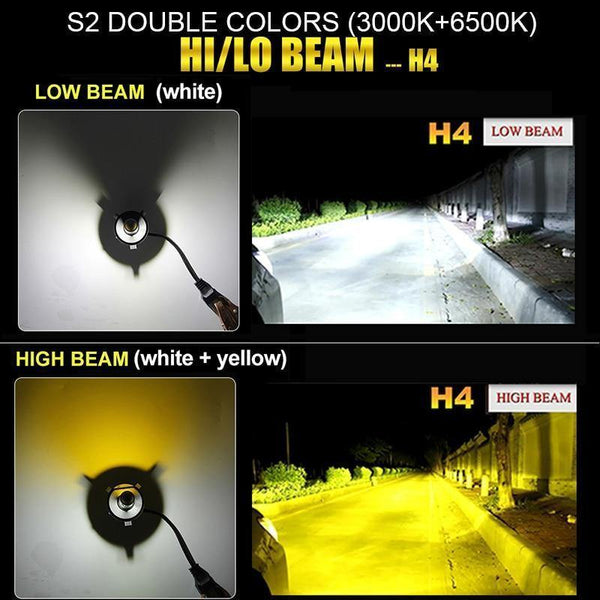 Planet Gates 3000K and 6500K / China / 9007/HB5 Hi/Lo H4 Led Light Headlight Lamp Dual Colors H7 H4 H1 H8 H11 H13 9005 9006 HB4 Car Light H7 Car Led Light Bulb H3 Fog Light