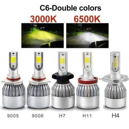 Planet Gates 3000K a 6500K / Čína / H11 BraveWay LED dvoubarevné světlomety do auta H7 H13 9006 H4 LED žárovky pro autosvětla H11 dvoubarevná žárovka 3000K 6500K 8000L