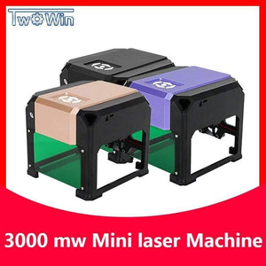 Planet Gates 3000mw CNC Laser Engraver DIY Logo Mark Printer Cutter Laser Engraving Machine Woodworking 80x80mm Engraving Range 3W Mini Laser