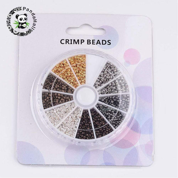 Planet Gates 3000pcs Crimp End Beads Jewelry Findings For Necklace Earring Bracelets DIY Making 2mm  Mixed Color  Hole: 1.2mm; 500pcs/color