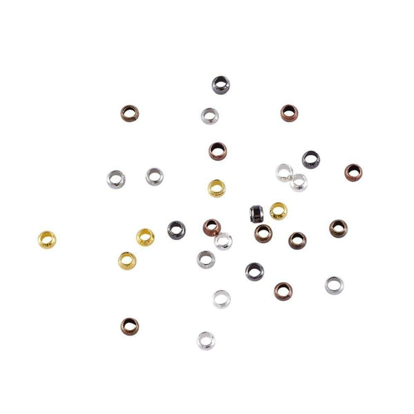 Planet Gates 3000pcs Crimp End Beads Jewelry Findings For Necklace Earring Bracelets DIY Making 2mm  Mixed Color  Hole: 1.2mm; 500pcs/color