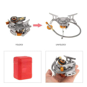 Planet Gates 3000W Outdoor Gas Stove Mini Camping Stove Burner Cooking Picnic Portable Foldable Furnace Lightweight Split Burner Stove