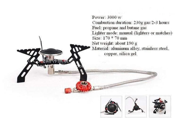 Planet Gates 3000W Power Folding Ultralight Stove Cooking Phenix Furnace Split Type Gas Furnace Portable Stoves Camping Cookers