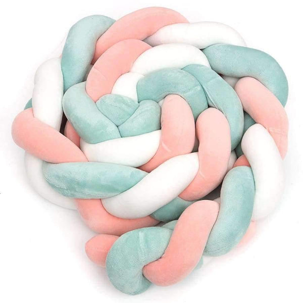 Planet Gates 300CM Baby  Child Soft Knit Knot Ball Long Pillow Strip Baby Bedding Stuffs Kids Room Decoration Baby Bed Bumper