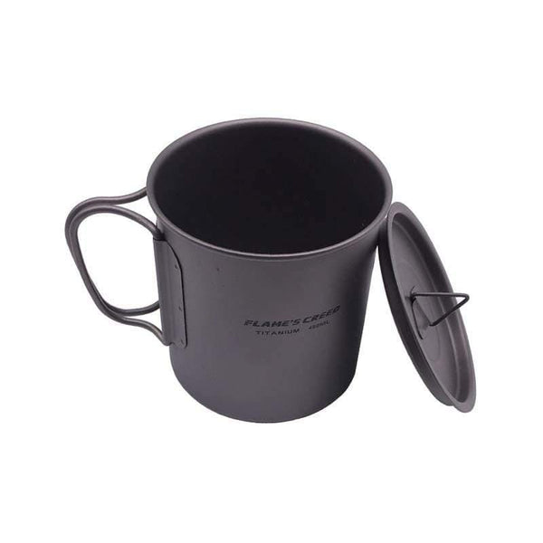 Planet Gates 300ML 450ML Outdoor Hiking Camping Picnic Titanium Pot Mug Bowl 3 in 1 Lightweight Camping Equipment