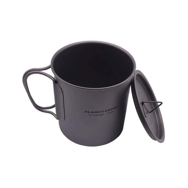 Planet Gates 300ML 450ML Outdoor Hiking Camping Picnic Titanium Pot Mug Bowl 3 in 1 Lightweight Camping Equipment