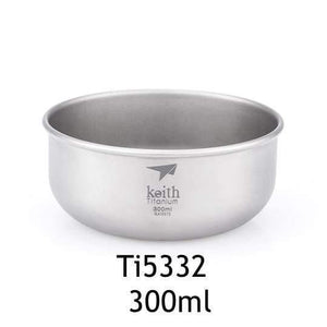Planet Gates 300ml Camping Pure Titanium Bowls 300ml-900ml Bowls Cookware Tableware Cutlery Ti5333-Ti5338