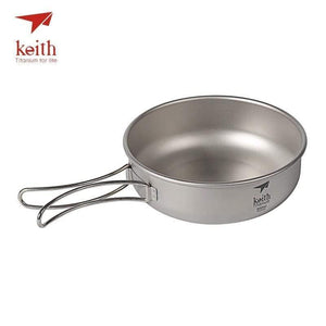 Planet Gates 300ml Camping Titanium Bowls 300ml-600ml With Titanium Folding Handles Folding Bowls Cookware Tableware Cutlery Ti5323-Ti5326
