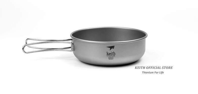 Planet Gates 300ml Camping Titanium Bowls 300ml-600ml With Titanium Folding Handles Folding Bowls Cookware Tableware Cutlery Ti5323-Ti5326