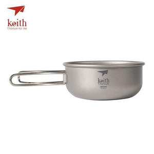 Planet Gates 300ml Camping Titanium Bowls 300ml-600ml With Titanium Folding Handles Folding Bowls Cookware Tableware Cutlery Ti5323-Ti5326