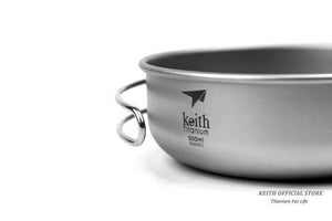 Planet Gates 300ml Camping Titanium Bowls 300ml-600ml With Titanium Folding Handles Folding Bowls Cookware Tableware Cutlery Ti5323-Ti5326