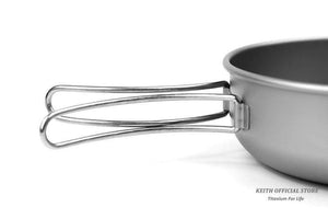 Planet Gates 300ml Camping Titanium Bowls 300ml-600ml With Titanium Folding Handles Folding Bowls Cookware Tableware Cutlery Ti5323-Ti5326
