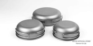 Planet Gates 300ml Camping Titanium Bowls 300ml-600ml With Titanium Folding Handles Folding Bowls Cookware Tableware Cutlery Ti5323-Ti5326