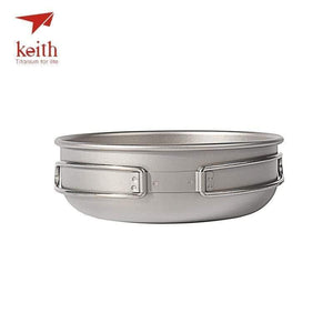 Planet Gates 300ml Camping Titanium Bowls 300ml-600ml With Titanium Folding Handles Folding Bowls Cookware Tableware Cutlery Ti5323-Ti5326